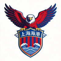 中超上海海港队队徽 - 鹰与盾牌设计